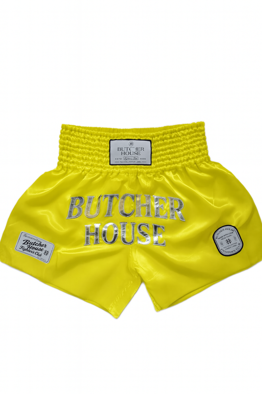 Muay Thai Shorts- Chrome Collection- Yellow