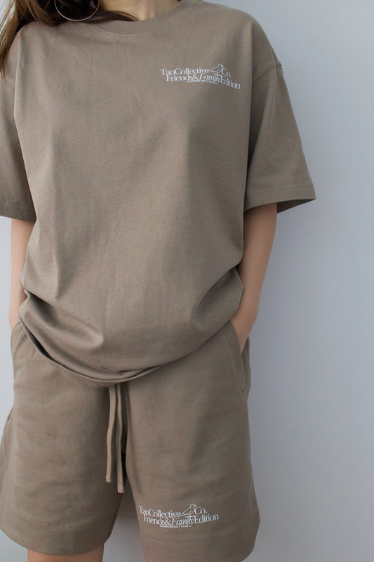 Friends&Family Jersey Shorts- Stone