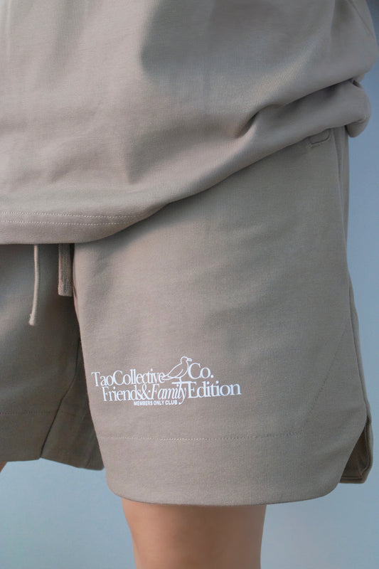 Friends&Family Jersey Shorts- Stone