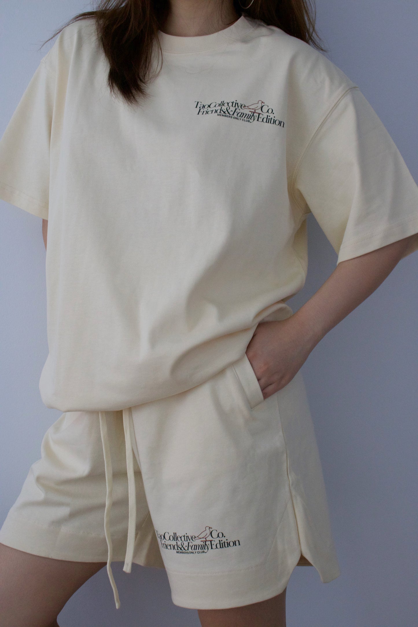 Friends&Family Jersey Shorts- Cream