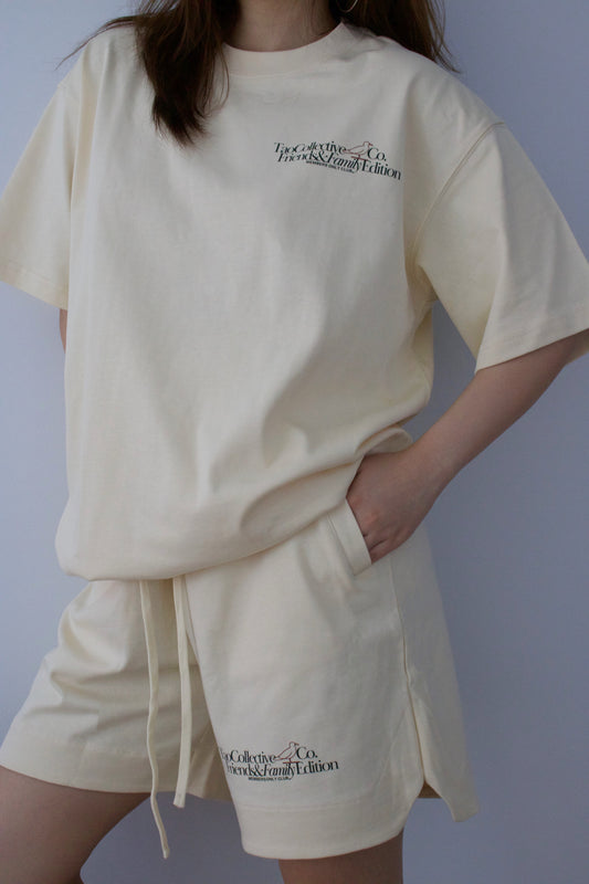 Friends&Family Jersey Shorts- Cream