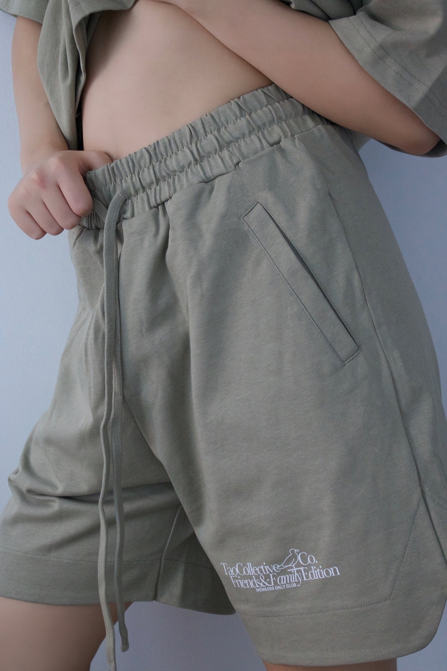 Friends&Family Jersey Shorts- Matcha