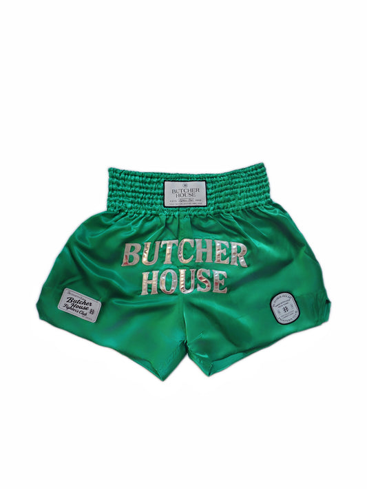Muay Thai Shorts- Chrome Collection- Green