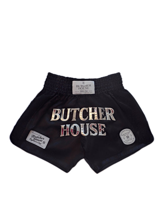 Muay Thai Shorts- Chrome Collection- Noir