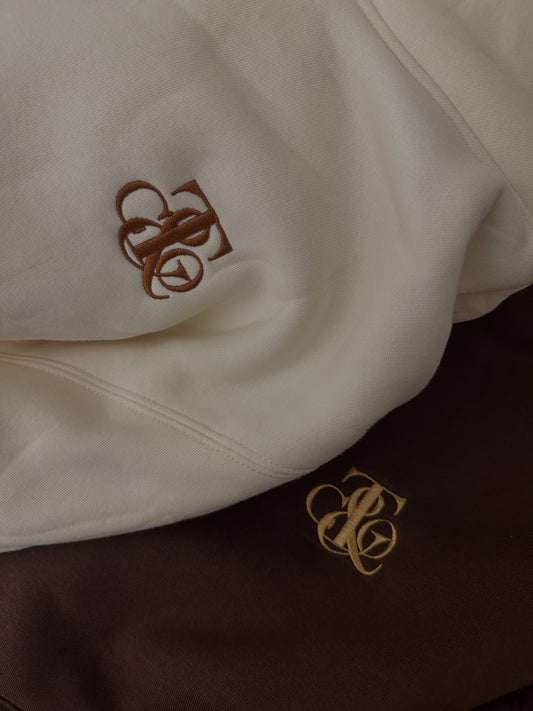 Tao Collective Teddy Fleece Lined Hoodie- Cream