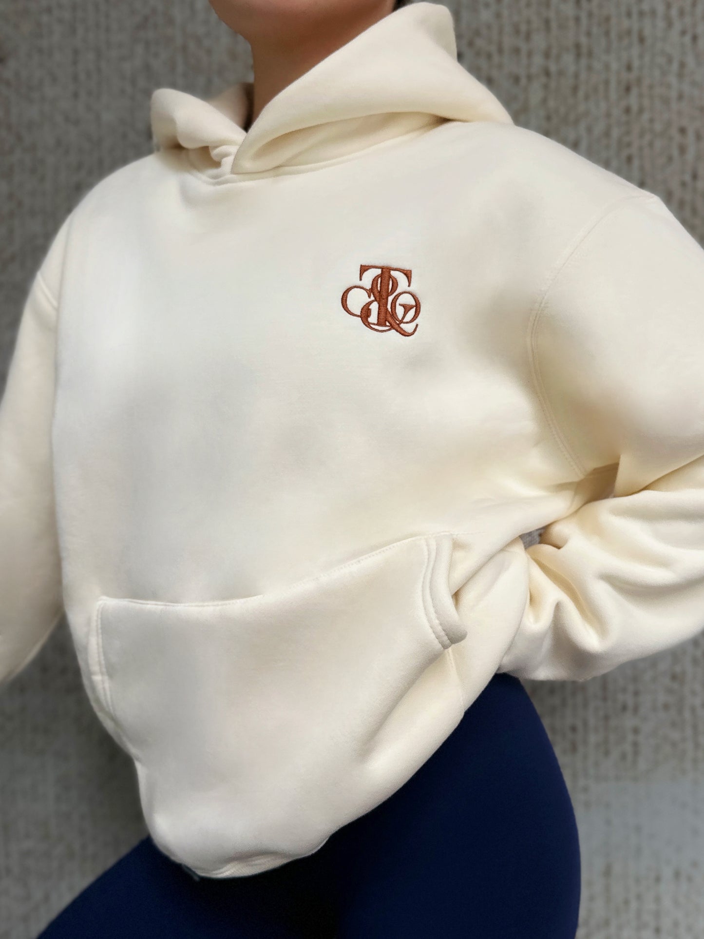 Tao Collective Teddy Fleece Lined Hoodie- Cream