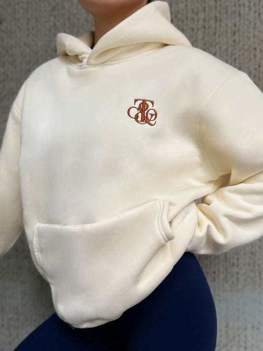 Tao Collective Teddy Fleece Lined Hoodie- Cream
