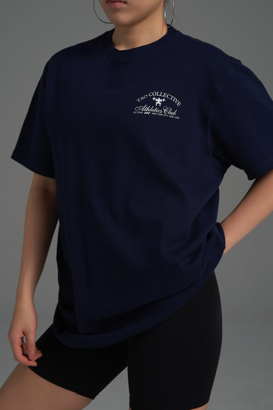 Athletics Club T-shirt- Navy
