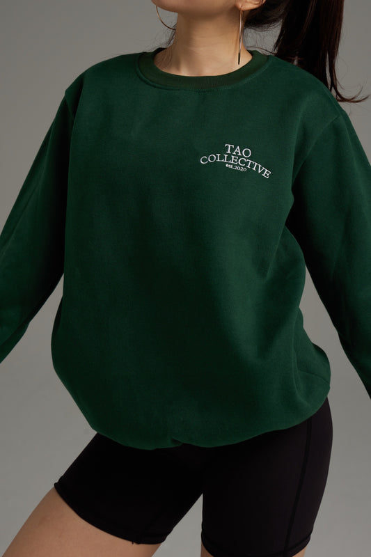 Signature Crewneck- Forest Green