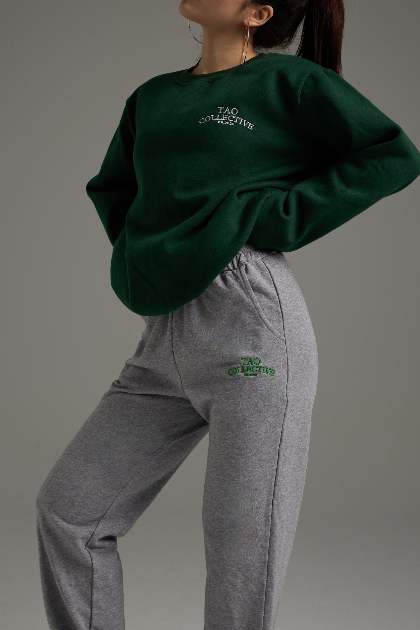 Signature Crewneck- Forest Green