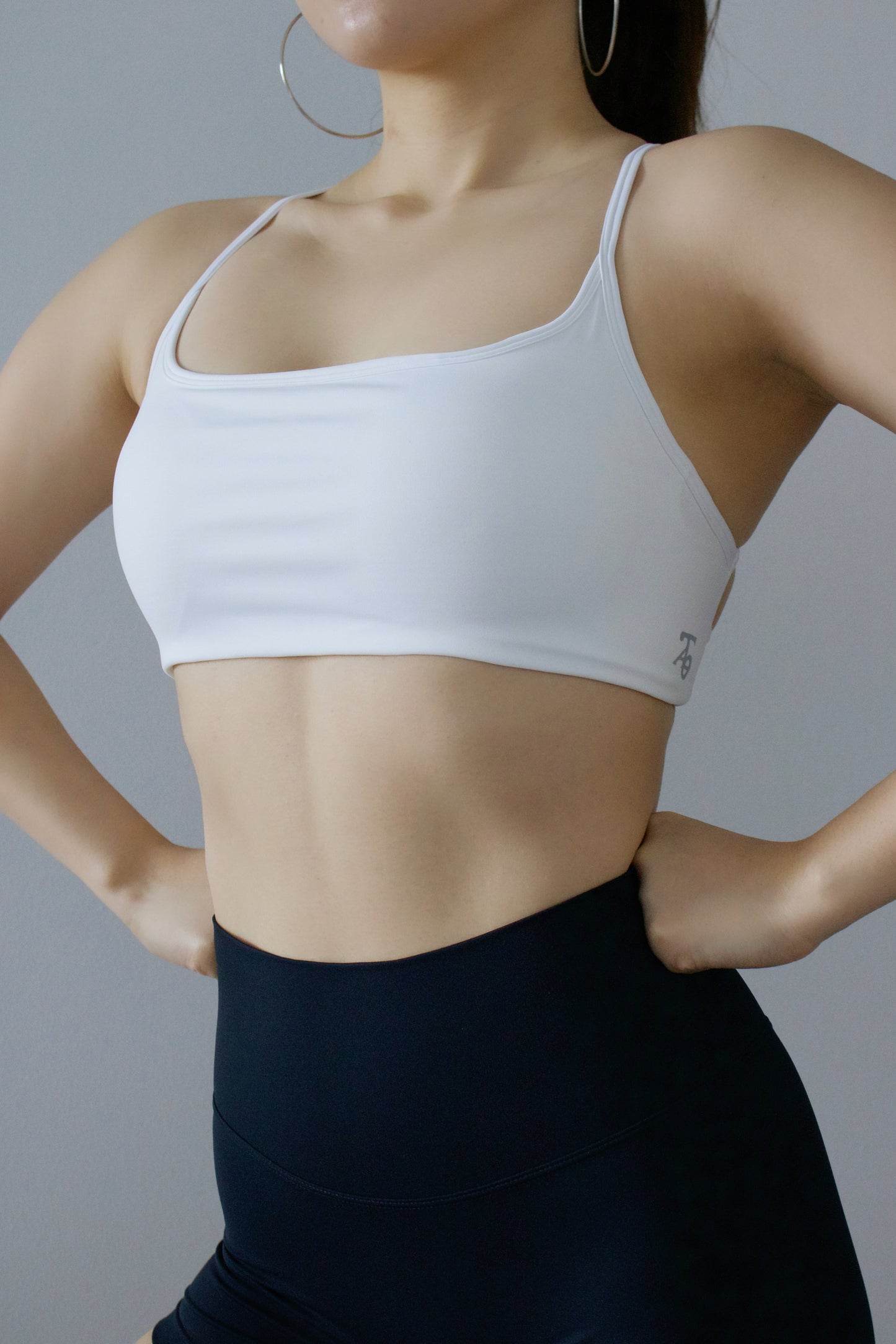 Crossback Sports Bra- White