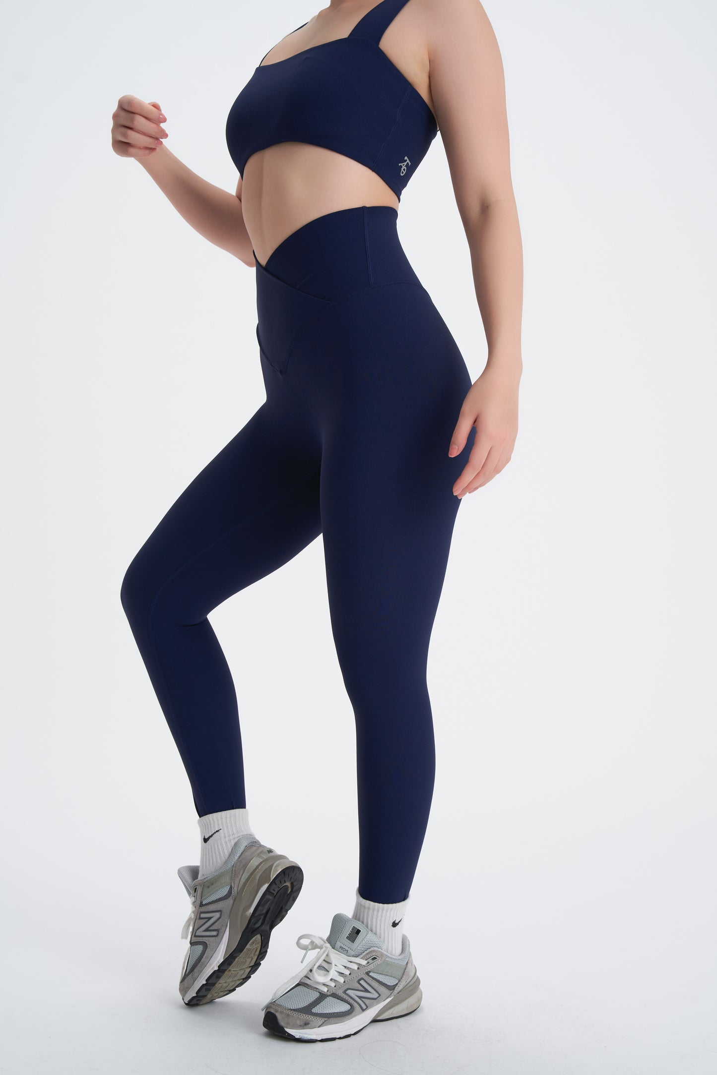 Crossover Leggings- Navy Blue